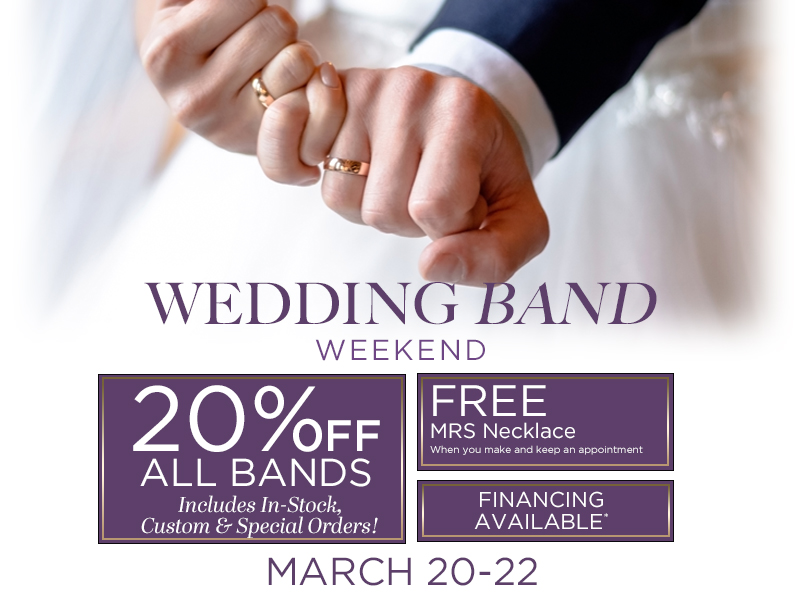 𝗦𝗔𝗩𝗘 𝗧𝗛𝗘 𝗗𝗔𝗧𝗘𝗦 for our Wedding Band Event! 3-Days ONLY • March 20th - 22nd.